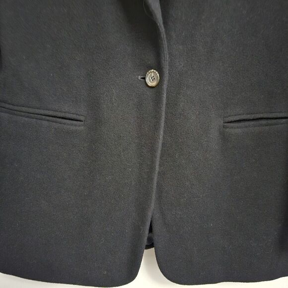Harve Bernard Lined Wool Blazer Black Jacket Women's SIze 8 Petite EUC - Picture 4 of 5